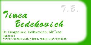 timea bedekovich business card